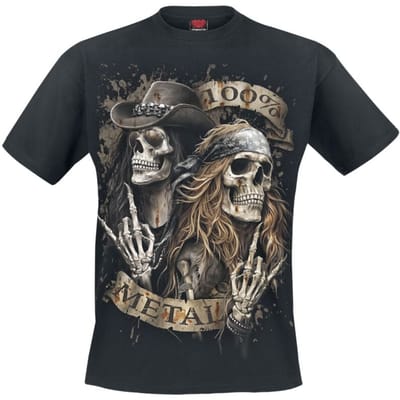 Spiral T-shirt - Pure Metal - S tot 4XL - voor Mannen - zwart