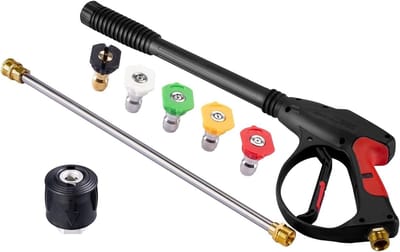 Allecto - Hogedrukreiniger Accessoire Kit - Verstelbare Wand - Ergonomisch - M22 14MM - Karcher Compatibel - Ideaal voor Reiniging van Tuin en Aut
