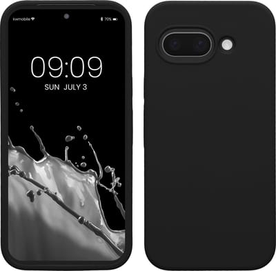 kwmobile telefoonhoesje geschikt voor Google Pixel 9a - Hoesje met siliconen coating - Smartphone case in zwart