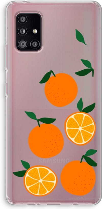 Case Company® - Hoesje geschikt voor Samsung Galaxy A51 5G hoesje - Will you be my clementine - Soft Cover Telefoonhoesje - Bescherming aan alle Kanten en Schermrand