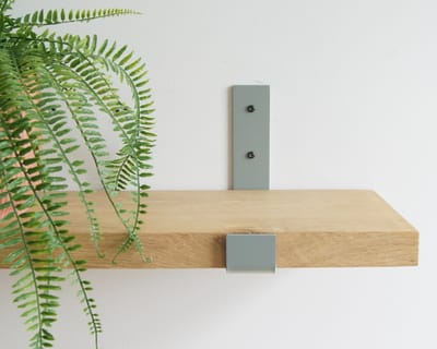 STERKSTAEL Odin Industriële Plankdrager Nordic Mint - Stalen Wandplank Steun - Voor plank van 20 cm - Kleur Aquamarijn Groen - Inclusief Bevestigingsmateriaal - Poedercoating - Wandsteun - 1 stuk
