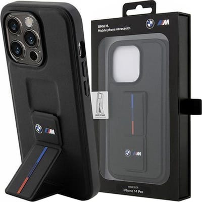 BMW M Tricolor Grip Back Case - Geschikt voor Apple iPhone 14 Plus (6.7") - Zwart