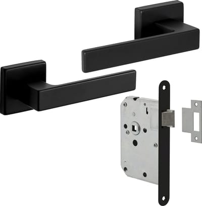 Eliot® deurklink set - incl. loopslot - mat zwart