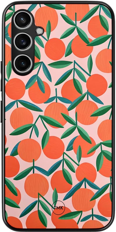 Hoesje geschikt voor Samsung Galaxy A54 - Sweet oranges - Oranje - TPU case - Print - Hardcase zwart telefoonhoesje