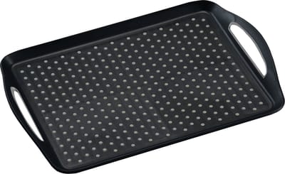Kesper Dienblad met anti-slip noppen - 32 x 45 cm - Horeca dienblad - Zwart - Kunststof