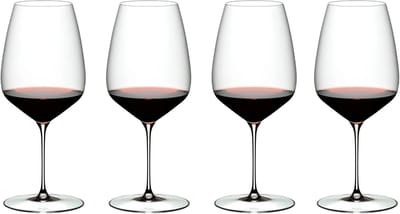 Riedel Wijnglazenset - Rode Wijnglazen - Veloce - Cabernet Sauvignon / Merlot - 829 ml - 4 Stuks
