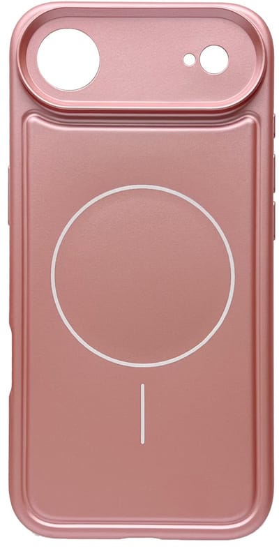 Casemania Hoesje Geschikt voor Apple iPhone 17 Air - Metallic Roze - Matte Siliconen Back Cover - Geschikt voor MagSafe