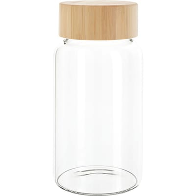 VBS Glazen fles met bamboe deksel