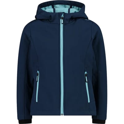 CMP Girls Fix Hoodie Softshell - Blue-acqua - Maat Kinder_EU 140