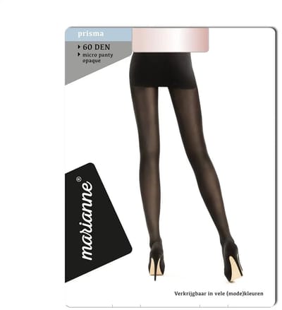 Marianne Glanzende Panty - Dames - 35 Denier - Maat S/M - Almost Black