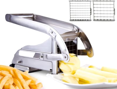 VLSelect® Frietsnijder - Patatsnijder - Friethakker - 2 Messen