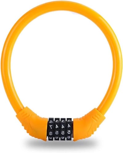 Fiets Kettingslot - Combinatieslot - Fiets Beveiligen - Lichtgewicht & Compact - 13/15 cm - Geel
