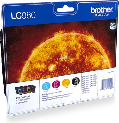 Brother LC-980VALBP - Inktcartridges / Zwart / Cyaan / Magenta / Geel