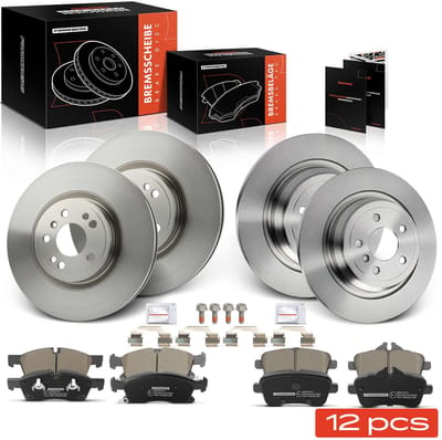 Frankberg 4x Remmen + 8x Remblokken Vooras Achteras voor Mercedes-Benz