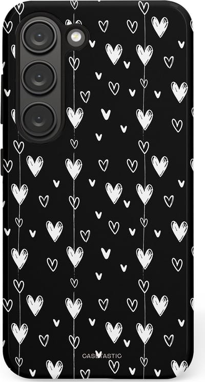 Casetastic Hoesje Geschikt voor Samsung S23 - Stijlvolle Beschermende Duo-layer Case - Hangend Hartje