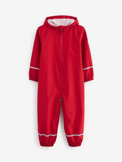Next - Meisjes - Waterbestendig regenpak met rits en capuchon - Rood