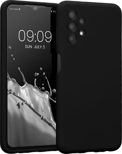 kwmobile telefoonhoesje geschikt voor Samsung Galaxy A13 4G - TPU backcover met siliconen coating - Smartphone case in mat zwart