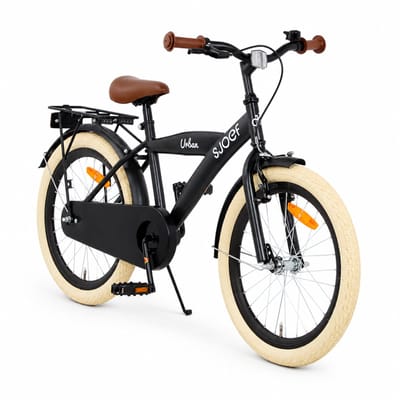 SJOEF Urban Jongensfiets 20 inch - Kinderfiets 6 t/m 8 jaar - Fiets 20 inch - Mat Zwart