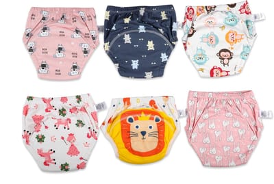 Bummy - Zindelijkheidsbroekjes - Oefenbroekjes zindelijkheid - 6 Stuks - Maat S (8-11kg) - Trainingsbroekjes - Wasbaar & Waterdicht - Zacht Premium Katoen - REACH-getest