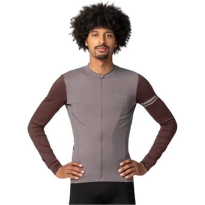 AGU Colorblock - Fietsshirt Lange Mouwen - Wielrenshirt - Heren - Blauw - 4Way Stretch - Slim Fit - YKK Camlock Rits - 4 Zakken - M