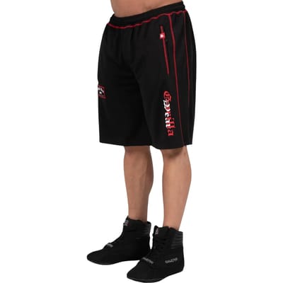 Gorilla Wear Marlow Mesh Shorts - Trainingsbroek - Zwart/Rood - S/M