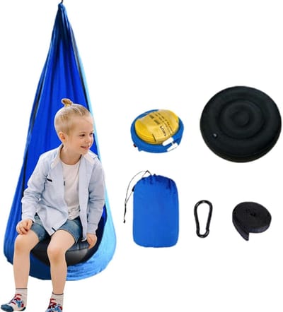Kids Pod Swing Hangmat stoel | Sensorische Pod Swing Stoel | Draaibare kinderen Binnen Opknoping Buiten Buiten - Kinderen Sensorische Pod Swing Stoel met Opblaasbaar Kussen