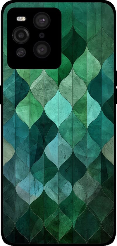 Smartphonica Telefoonhoesje Geschikt voor Oppo Find X3 Pro met groene bladeren opdruk - TPU backcover case green leaf design - Groen geschikt voor Oppo Find X3 Pro