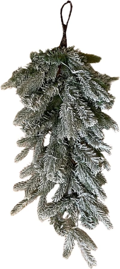 Decoratie kunsttak kerst toef nobilis sneeuw groen wit led 60cm | 408347 | Home Sweet Home
