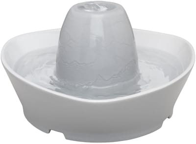 PetSafe® Streamside Ceramic Pet Fountain - Keramische drinkfontein voor katten en kleine honden - Water borrelt zacht over de toren - Door het design van alle kanten bereikbaar - 1,8 liter - PetSafe Streamside