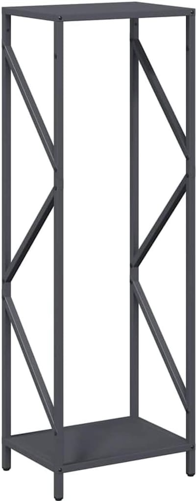 Houthokker Rck voor Binnen - 34x25x100 cm - Antraciet - IJzeren Houtopslag