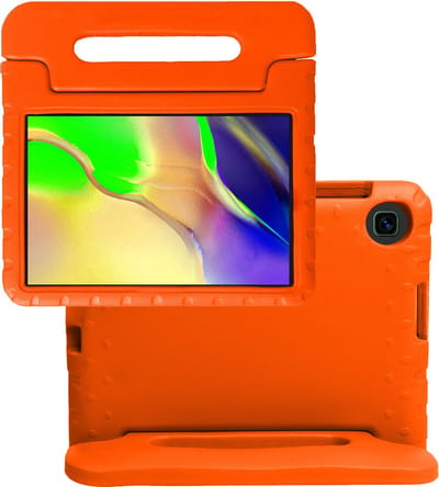 Hoes - Geschikt voor Samsung Galaxy Tab A 10.1 (2019) - Kinderhoes Shockproof Bumper - Kidsproof Case - Tablet Hoesje - Kinder Hoes Cover - Oranje