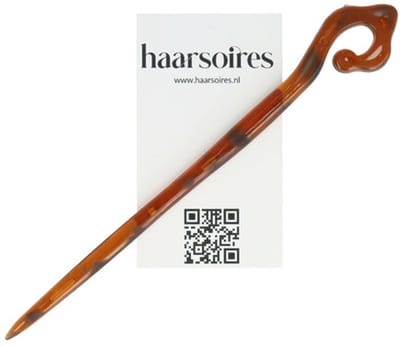 Haarsoires Styling Tool - Haarpin 17cm - Krul – Knot Hulpmiddel – Kunststof – Bruin