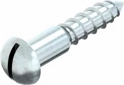 houtschroef bolkop. 3.0 x 16mm. lang. 200 stuks. verzinkt. gleufkop. deltafix