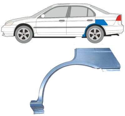 Reparatiepaneel achterspatbord voor Honda Civic 2001-2005 / Links