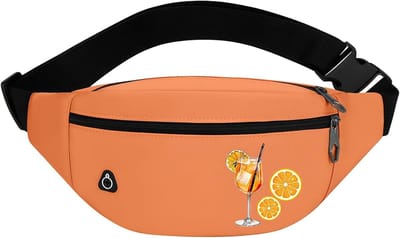 Oranje buiktas voor carnaval en outdoorsport, perfect voor Aperol kostuums en spuitaccessoires met sinaasappelschijven
