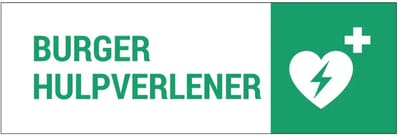 Burger hulpverlener autosticker binnenzijde raam | 21 x 7 cm