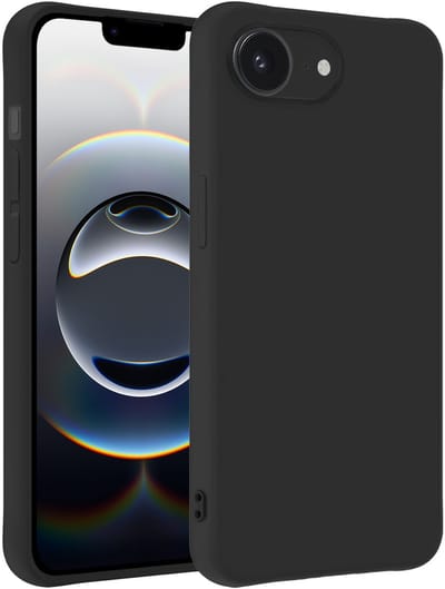 Hoesje - Geschikt voor Apple iPhone 16e / 17e - Sterk & Shockproof - Siliconen Case - Hoes Cover - Telefoonhoes - Zwart