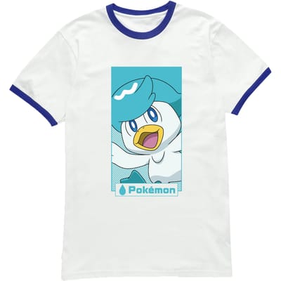 Pokémon Quaxly Unisex Ringer T-Shirt - White/Navy - S - White/Navy
