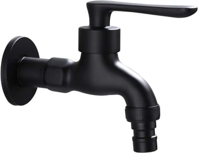 Buitenkraan - Afvoerkraan - Vorstbestendig Messing - Met Enkele Aansluiting En Slangtule - Geschikt Voor Tuin En Wasmachine. Corrosiewerend - Roestwerend - Lengte 11 Cm - Hoogte 9 -5 Cm