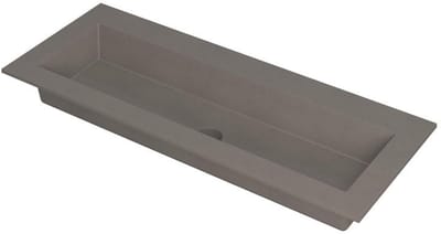 INK Kraft Wastafel Enkele Bak Zonder Kraangat - 1200x450x10 mm - Quartz Beton