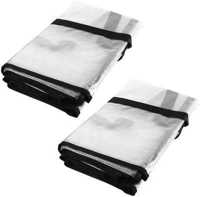 Dailygoods- Opbergtas Grote Capaciteit - Transparante Verhuistas - 2-Pack - Rits - Handvat - Multifunctioneel Ontwerp - 73x35x37 cm - Verhuiszak