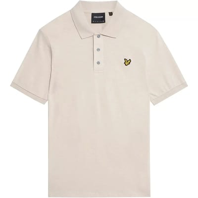 Lyle & Scott Heren Slub Polo Shirt in Beige