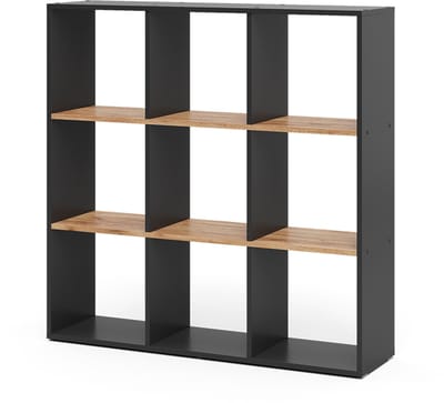 Vicco Nove Ruimteverdeler – 107.2 x 107.8 cm Antraciet/gouden eik