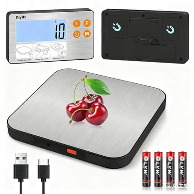 Digitale Keukenweegschaal met LCD-display en USB-oplading - 1 g/15 kg, Nauwkeurig en Ruimtebesparend voor Koken en Bakken