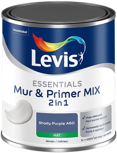 Levis - Essentials Mur & Primer Mix - Shady Purple A60 - Mengverf - 1 L