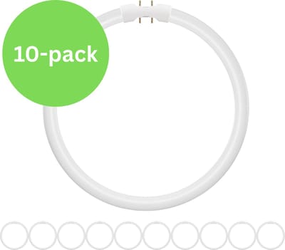 10x TL5 Cirkel TL-buis 22W – 2GX13 (4-pins) Ø 23cm – 840 Koel Wit – Vervangt Philips/Osram