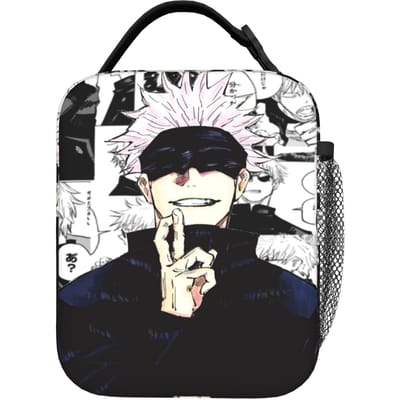 Gojo Satoru Geïsoleerde Lunchtassen Koeltas Herbruikbaar, Maaltijdcontainer Jujutsu Kaisen Anime Draagbare Tote Lunchbox Mannen Vrouwen One Size