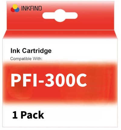 INKFIND PFI-300 Cyaan Inktcartridge compatibel met Canon PFI-300 - 1-pack Cyaan*1