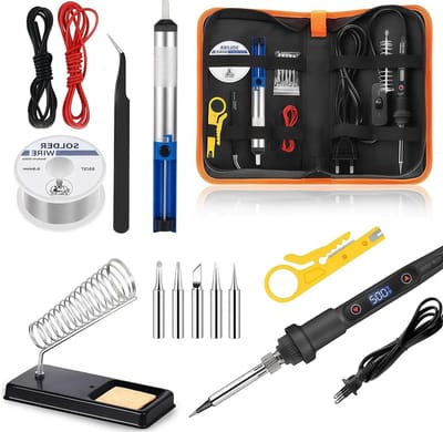 Soldeerboutset - Reparatieset Elektronica - Precisie Werk - Instelbare Temperatuur - 80 Watt - Zwart
