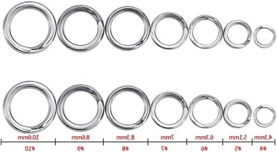 50 Stuks Rvs Splitringen voor Vissen, Duurzame Verbindingen voor Aas en Lure, Perfect voor Vissers en Sleutelhangers